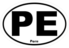 Peru Pe Oval Sticker