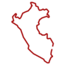 Peru Red Map Icon Sticker