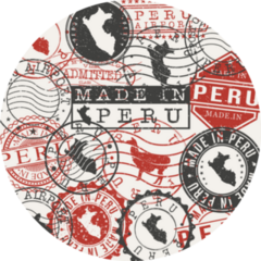 Peru Set Of Stamps Travel Passport Stamps Sticker