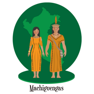 Peruvian Native People, Machiguengas Sticker