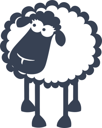 Petite Sheep Lamb Sticker