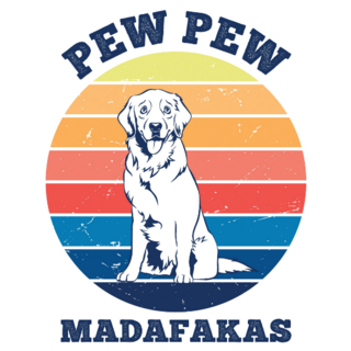 Pew Golden Retriever Sticker