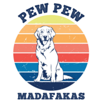 Pew Golden Retriever Sticker