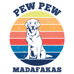 Pew Golden Retriever Sticker