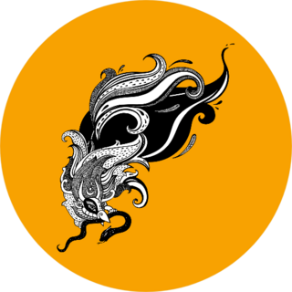 Pheonix On Yellow Sticker