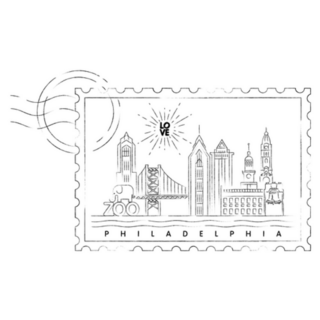 Philadelphia, Pennsylvania Skyline Illustration Sticker
