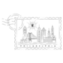 Philadelphia, Pennsylvania Skyline Illustration Sticker