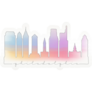Philadelphia, Pennsylvania Skyline Watercolor Lettering Sticker