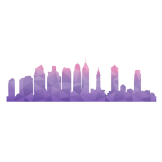 Philadelphia, Pennsylvania Usa Geometric Polygon Illustration Sticker