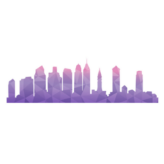 Philadelphia, Pennsylvania Usa Geometric Polygon Illustration Sticker