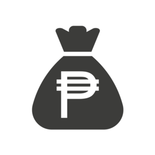 Philippine Peso Money Bag Icon Sticker
