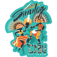 Philippine Teal Sinulog Sticker
