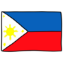 Philippines Flag Doodle Sticker