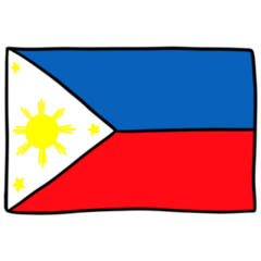 Philippines Flag Doodle Sticker