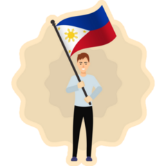 Philippines Flag Man Sticker