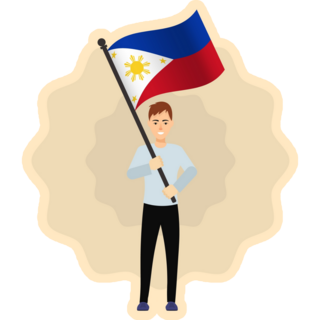 Philippines Flag Man Sticker