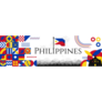 Philippines Independence Abstract Sticker