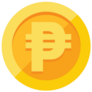 Philippines Peso Gold Coin Sticker