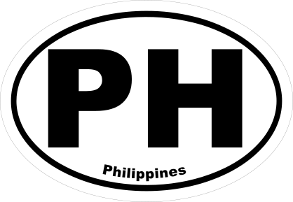 Philippines Ph Oval Sticker