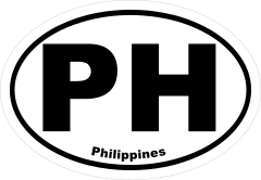 Philippines Ph Oval Sticker