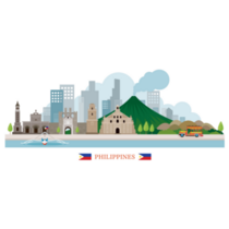 Philippines Simple Skyline Sticker