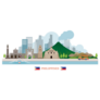 Philippines Simple Skyline Sticker