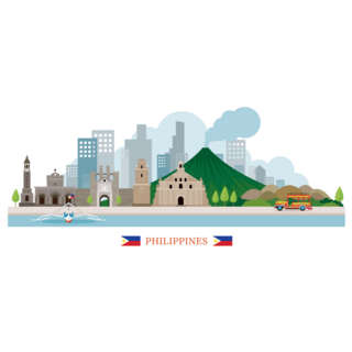 Philippines Simple Skyline Sticker
