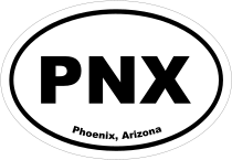 Phoenix, Arizona Oval Stickers