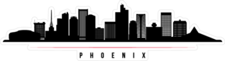 Phoenix Skyline Horizontal Arizona Sticker