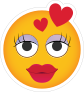 Phone Emoji Sticker Big Lashes In Love