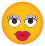 Phone Emoji Sticker Big Lashes
