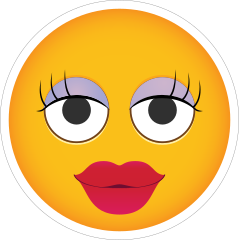 Phone Emoji Sticker Big Lashes