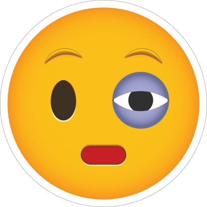 Phone Emoji Sticker Black Eye