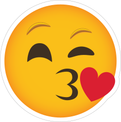 Phone Emoji Sticker Blowing a Kiss
