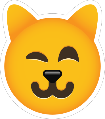 Phone Emoji Sticker Cat Winking