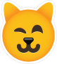 Phone Emoji Sticker Cat Winking