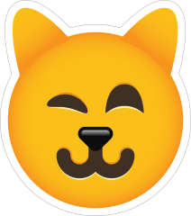 Phone Emoji Sticker Cat Winking