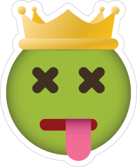 Phone Emoji Sticker Crown Dead
