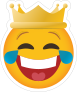 Phone Emoji Sticker Crown Laughing
