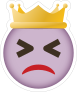 Phone Emoji Sticker Crown Purple Face
