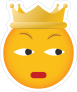Phone Emoji Sticker Crown Scowling