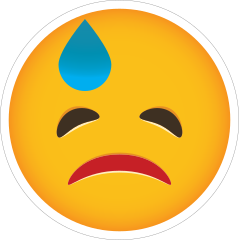 Phone Emoji Sticker Embarrassed