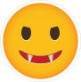 Phone Emoji Sticker Evil Fangs