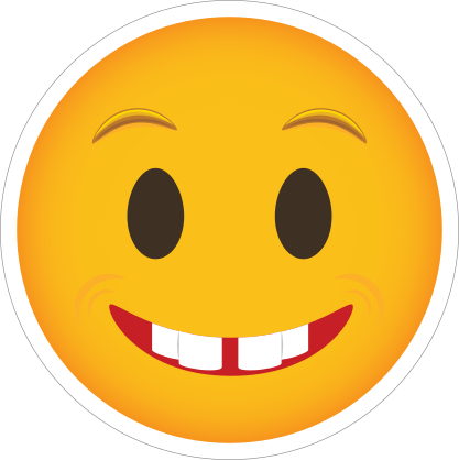 Phone Emoji Sticker Grinning