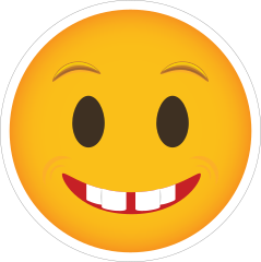 Phone Emoji Sticker Grinning