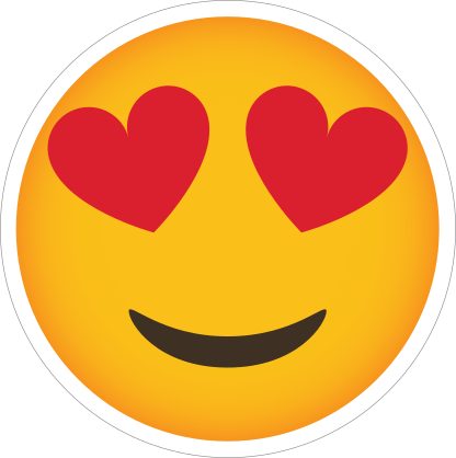 Phone Emoji Sticker Heart Eyes Happy