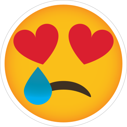Phone Emoji Sticker Heart Eyes Heartbroken