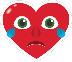 Phone Emoji Sticker Heart Face Crying