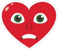 Phone Emoji Sticker Heart Face Grimacing