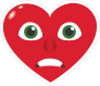 Phone Emoji Sticker Heart Face Grimacing